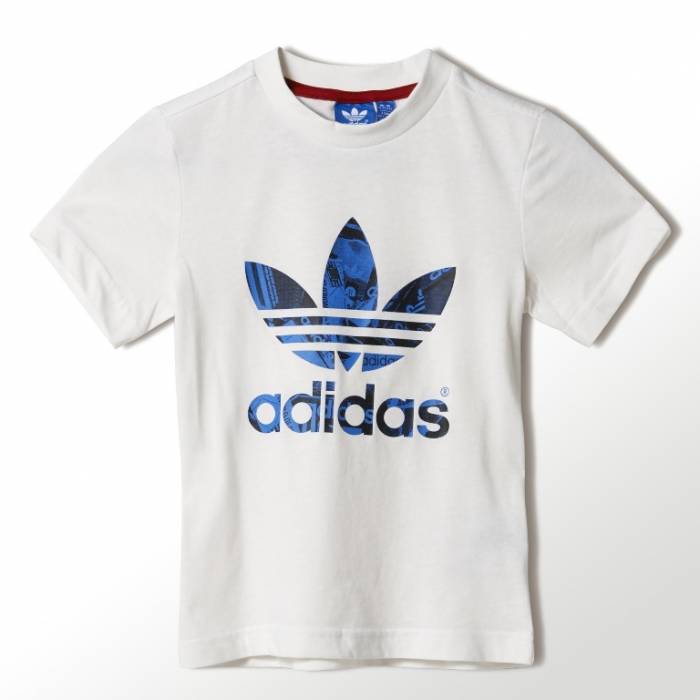 Adidas Camiseta S Box Trefoil (blanco/azul)