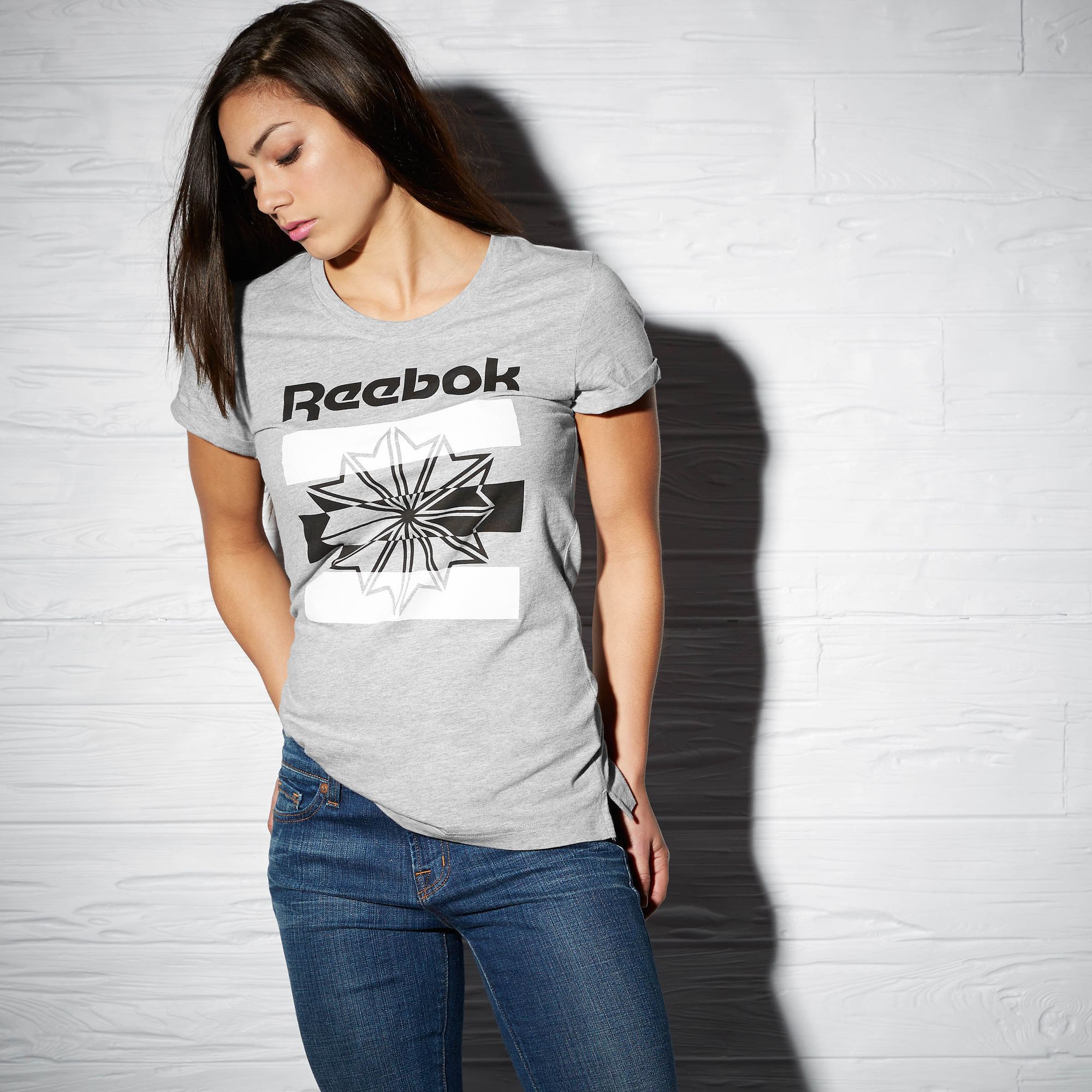 Reebok Classic Camiseta Mujer Starcrest (gris)