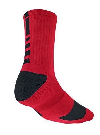 Calcetines de hombre negros con un inserto rojo en las piernas de