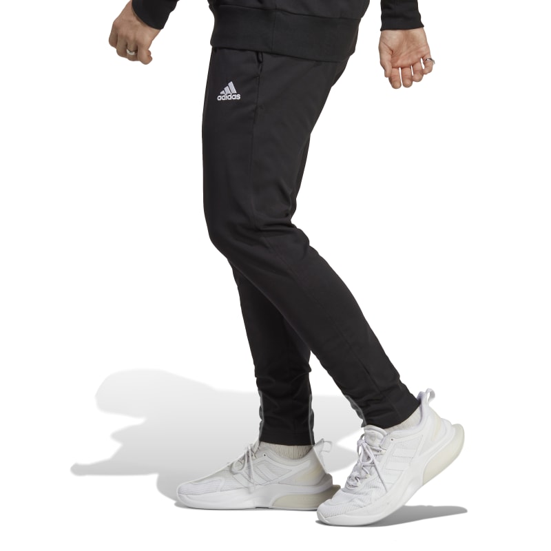 Saca la aseguranza La cabra Billy Diez años Adidas Essentials Single Tapered Open Hem Joggers(Black)