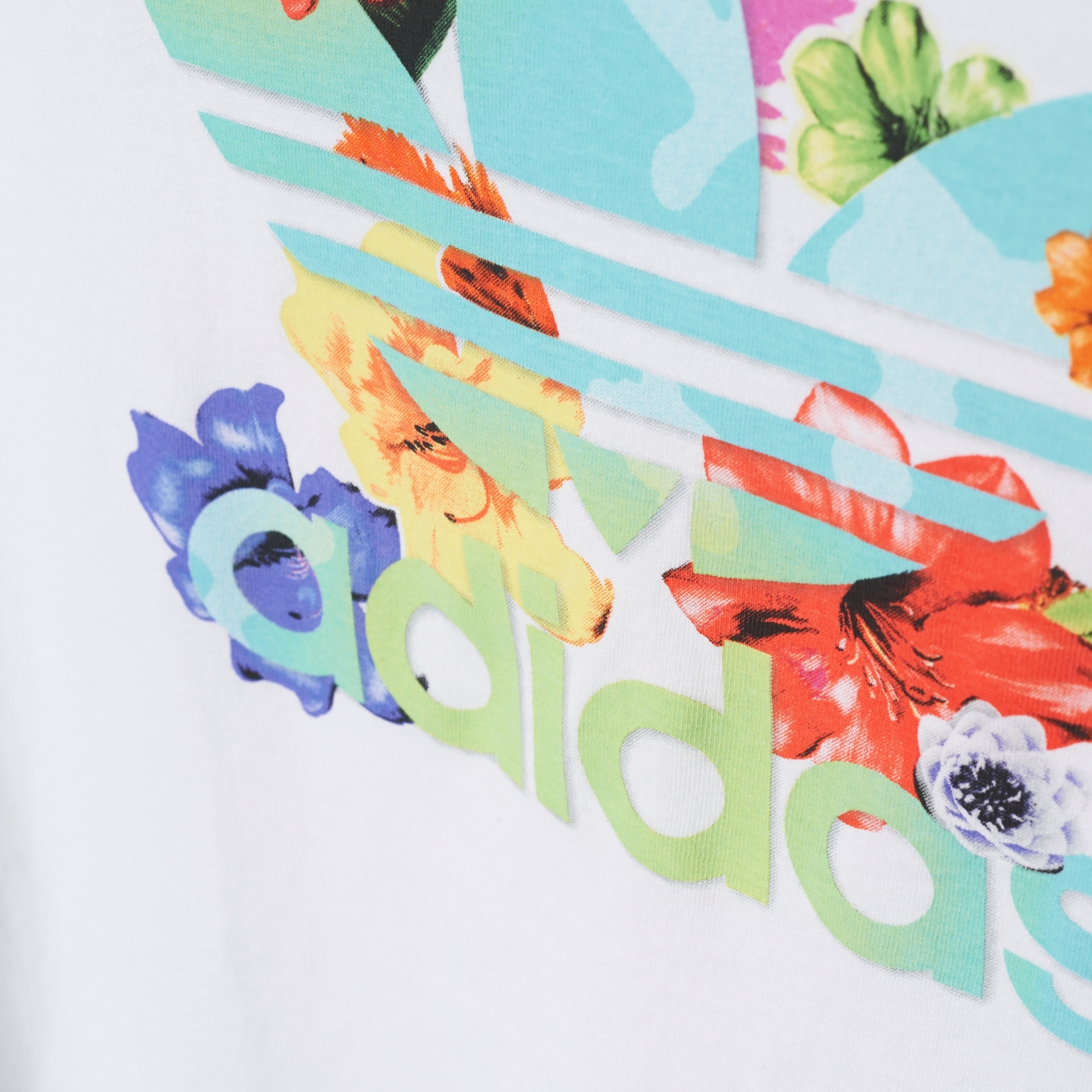 Adidas Originals Flower Trefoil Logo J (White/Multicolor)