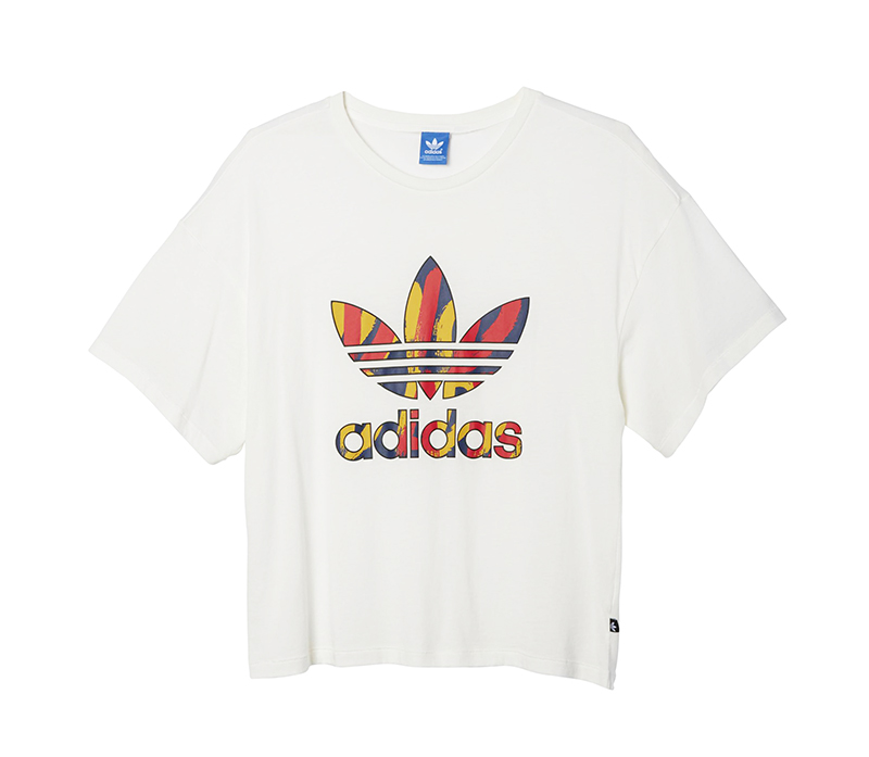 Adidas Originals Mujer Camiseta Paris Logo Trefoil (blanco)