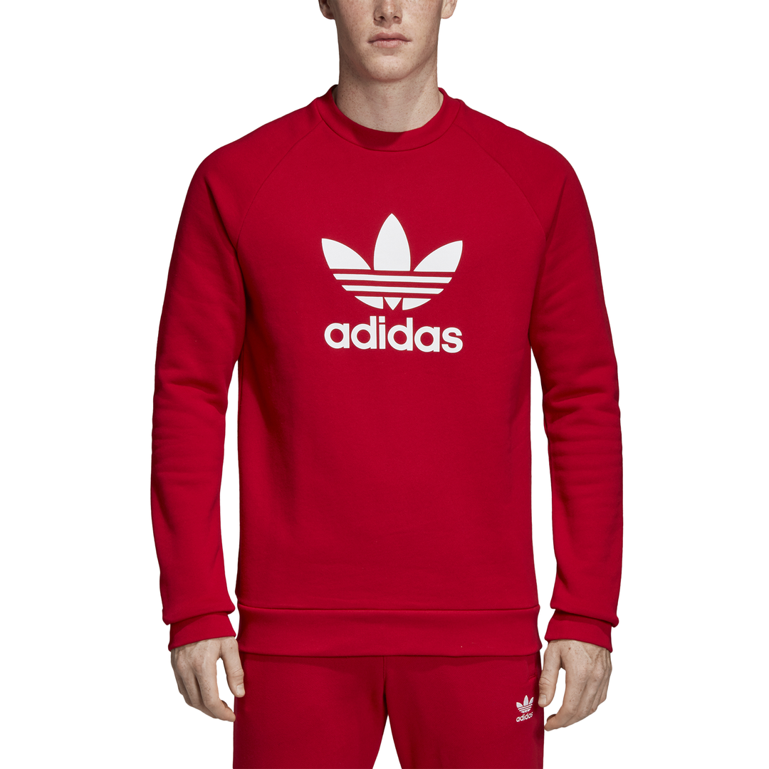 gerente Consejo reporte Adidas Originals Trefoil Warm-Up Sweatshirt (power red)