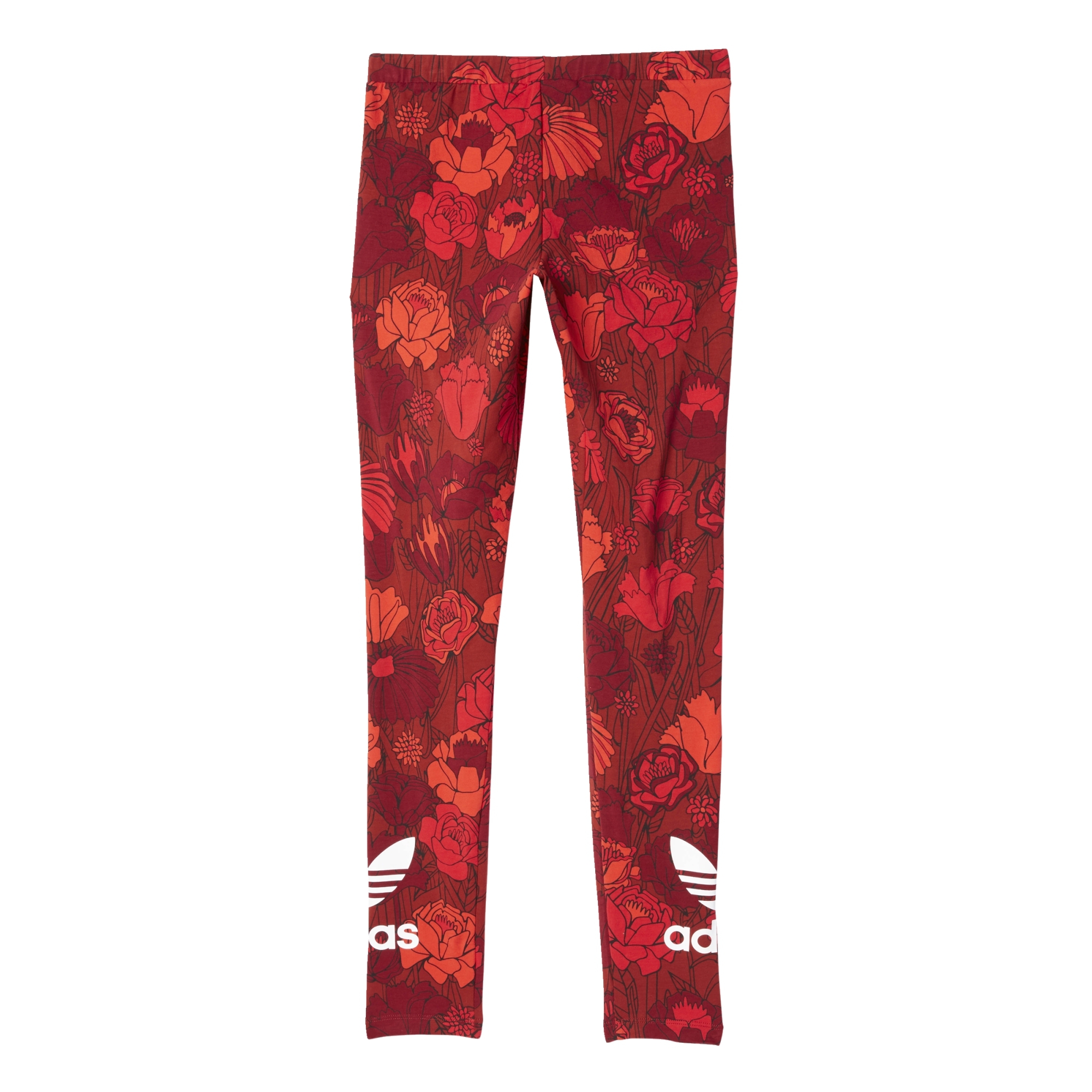 Personas mayores Específicamente Peligro Adidas Originals W Mallas Trefoil "Floral Print" (rust red/white