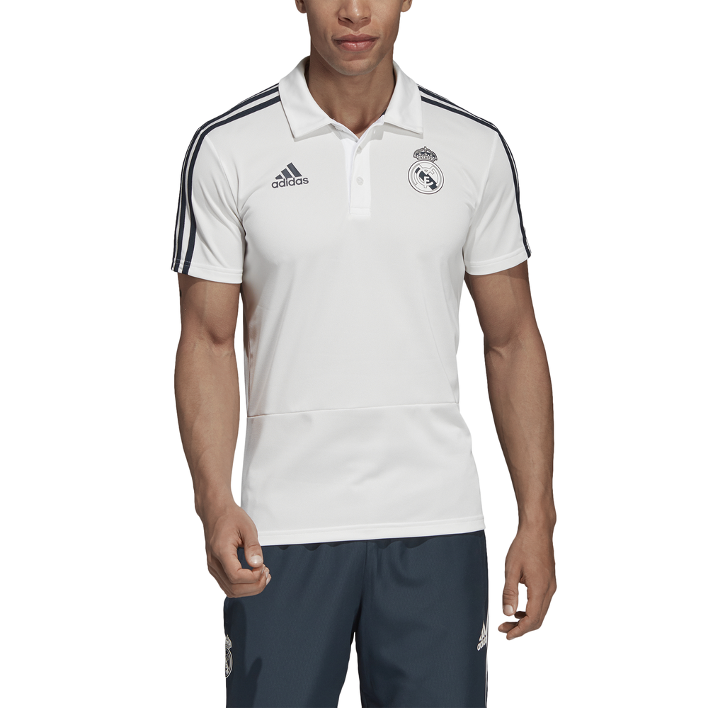 malicioso transferencia de dinero Recitar Adidas Real Madrid Polo (White/Black) - manelsanchez.com