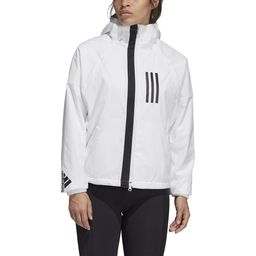 white adidas windbreaker womens