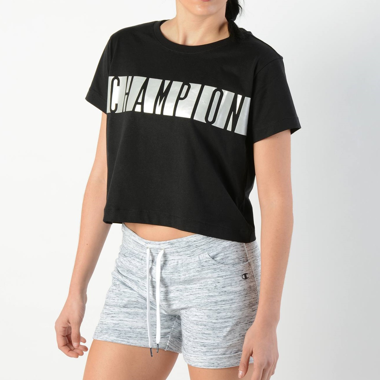 Champion Authentic CustomFit Cropped T-Shirt Women´s (black)