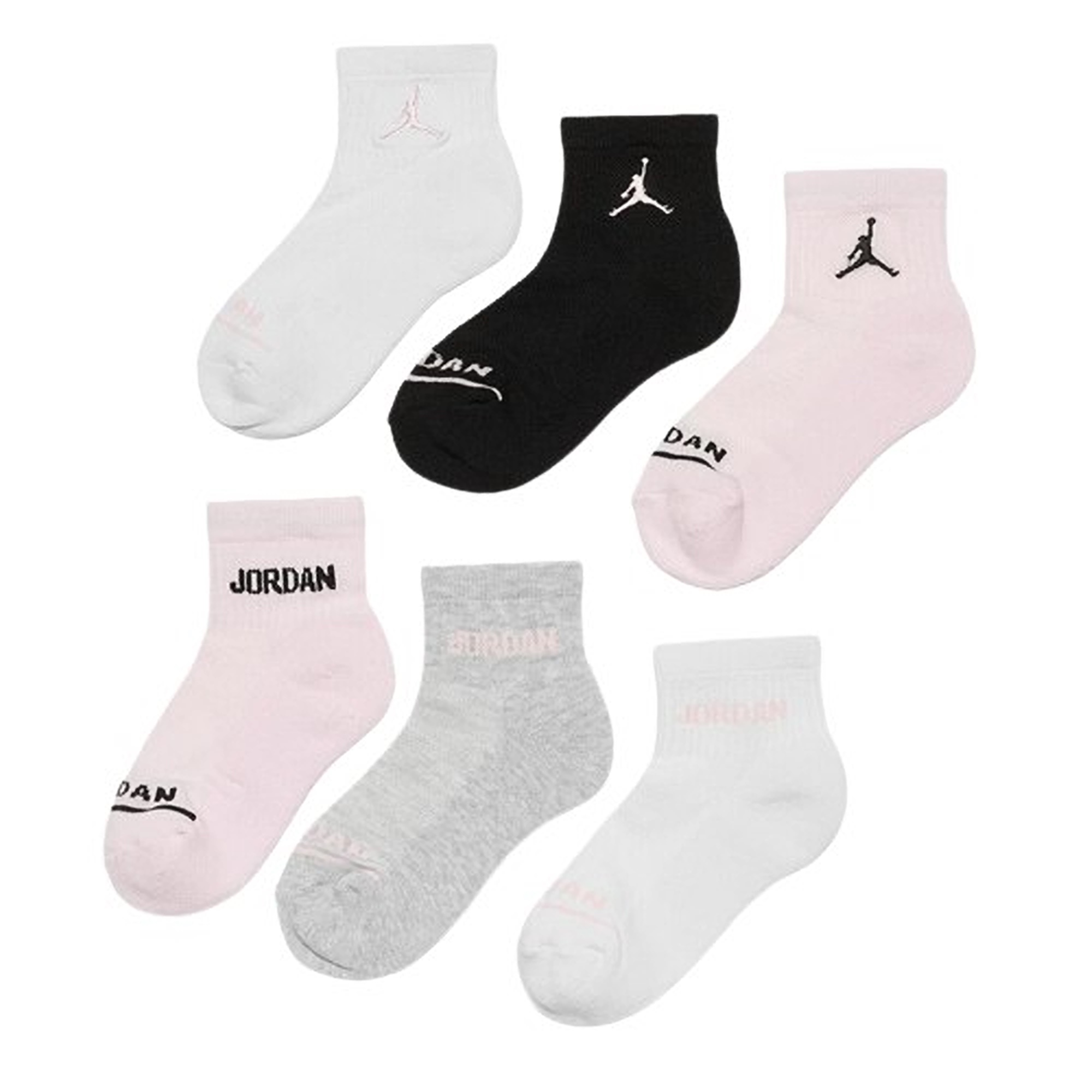 Jordan GIRLS LEGEND CREW 6 PACK - Calcetines de deporte - pink foam/rosa 
