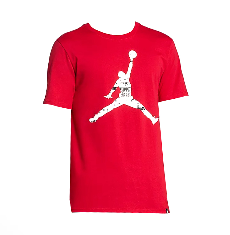 t shirt jordan rouge