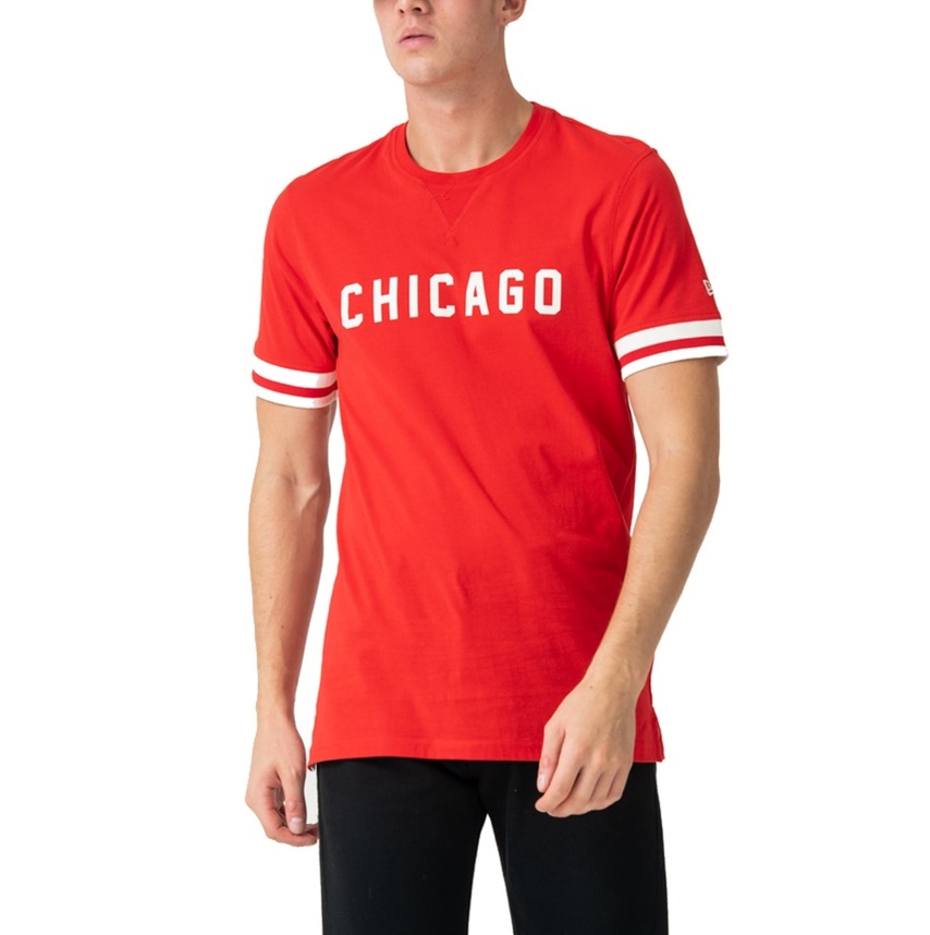 New Era Nba  Chicago Bulls Nba Wordmark White T-Shirt - · Kales Tiles