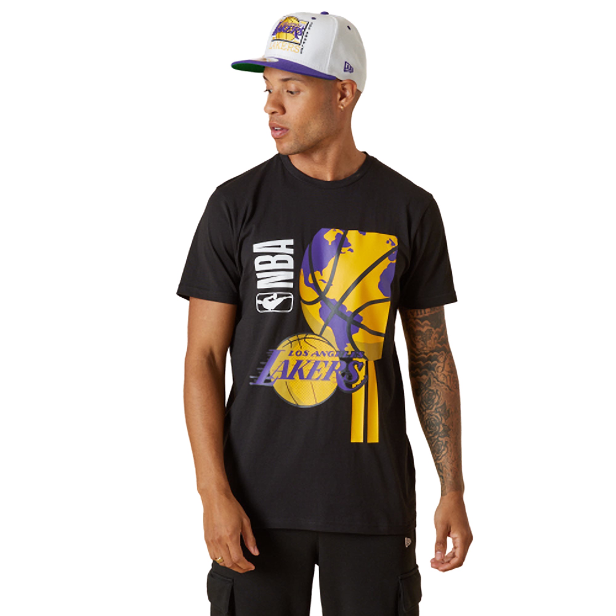 LA Lakers NBA Team Graphic Black T-Shirt