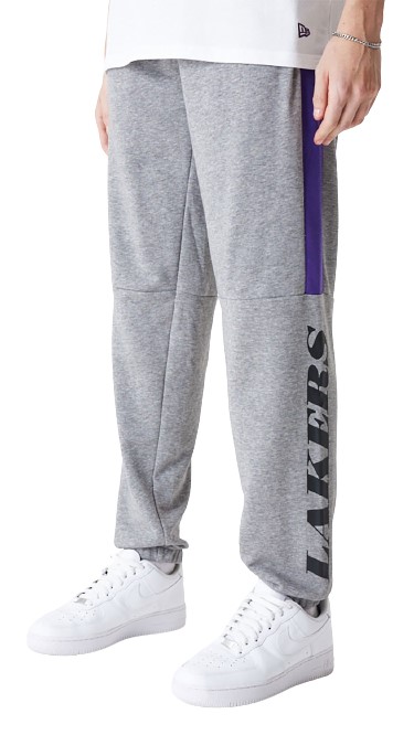 LA Lakers NBA Colour Block Grey Pullover Hoodie