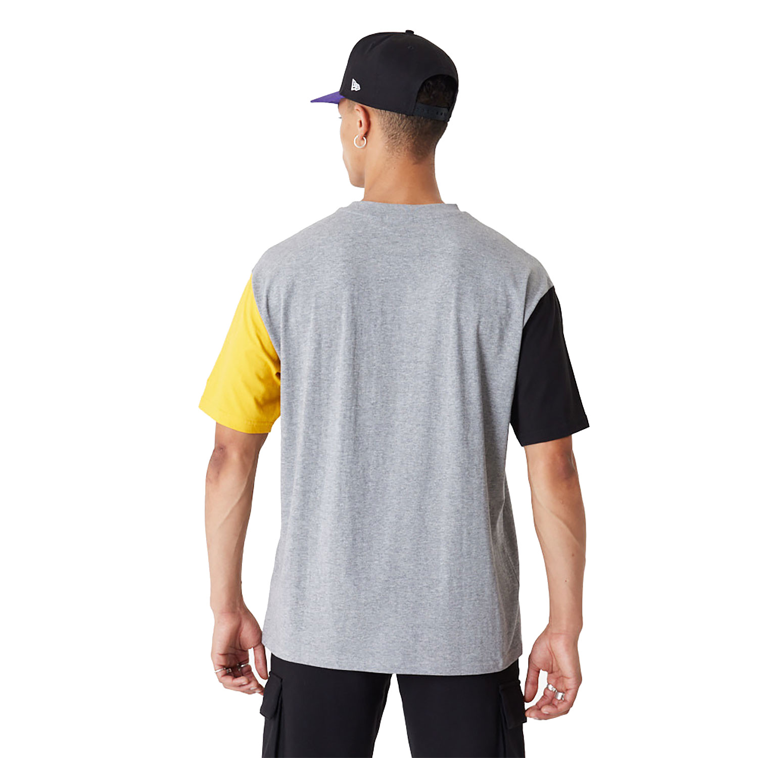 Official New Era NBA Cut And Sew LA Lakers Oversized T-Shirt C2_350