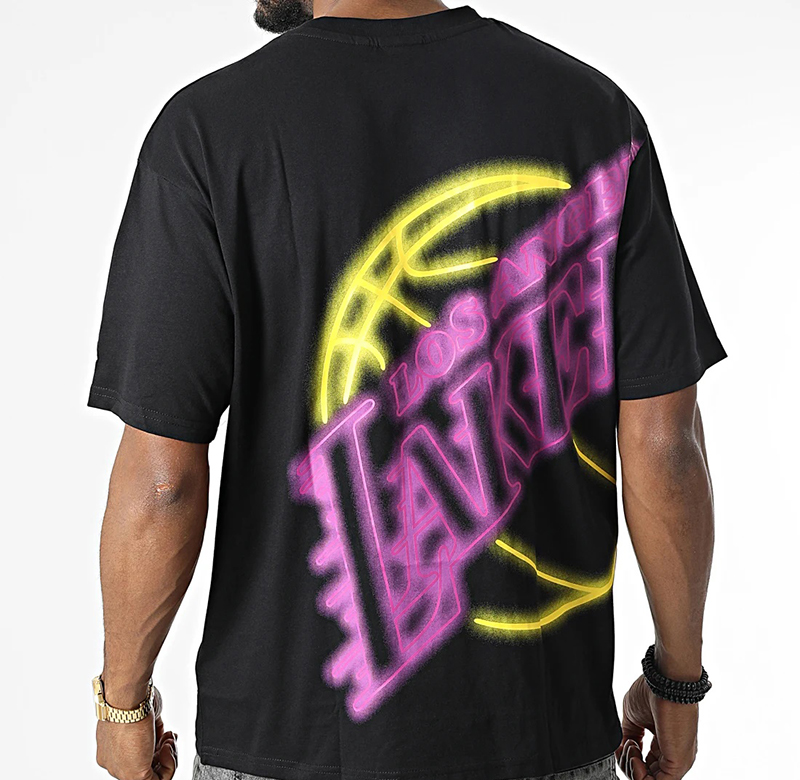 Camiseta de New Era de los Lakers ⭐️ NBA Neon Graphic