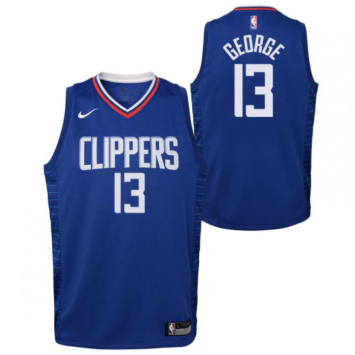 Clippers GEORGE #13 White Kids NBA Jersey 热压
