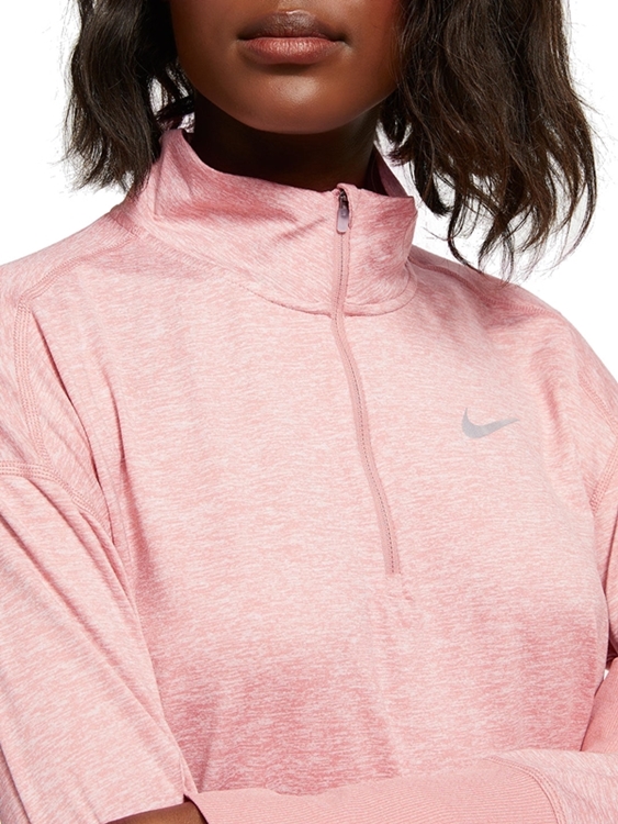 pink nike half zip top