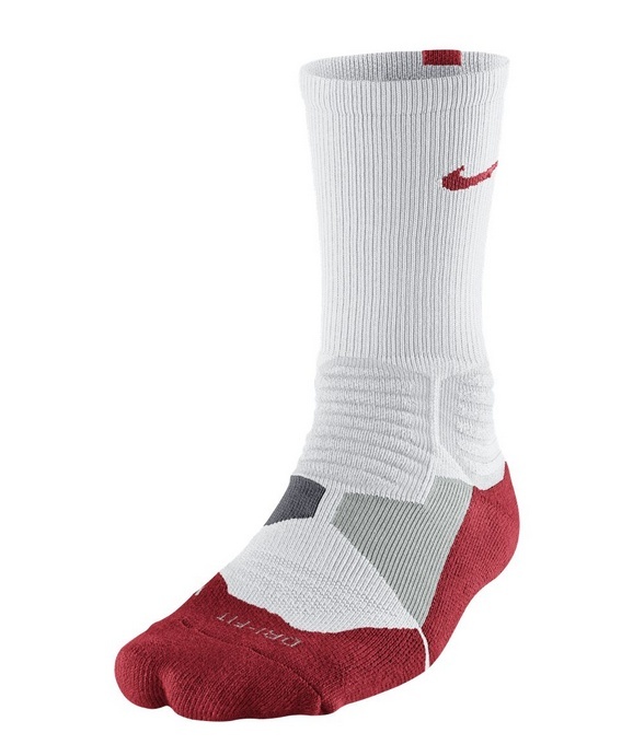 Calcetines Nike Hyper Elite Crew (160/blanco/rojo/gris)